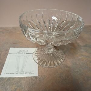 Mikasa Footed Compote,5 1/4 Germany/ Crysal Candy Dish Original Package,NWOT